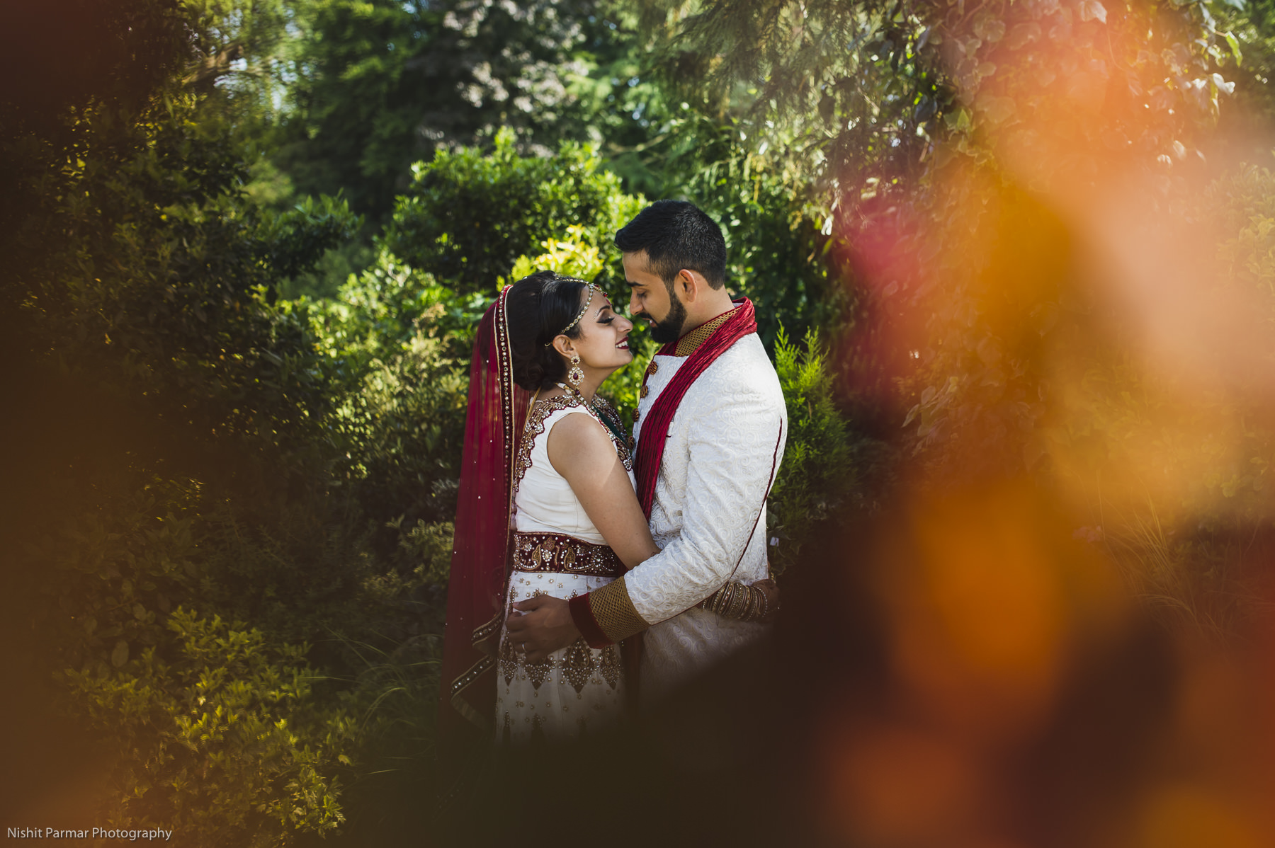 Asian Wedding Couple Portrait