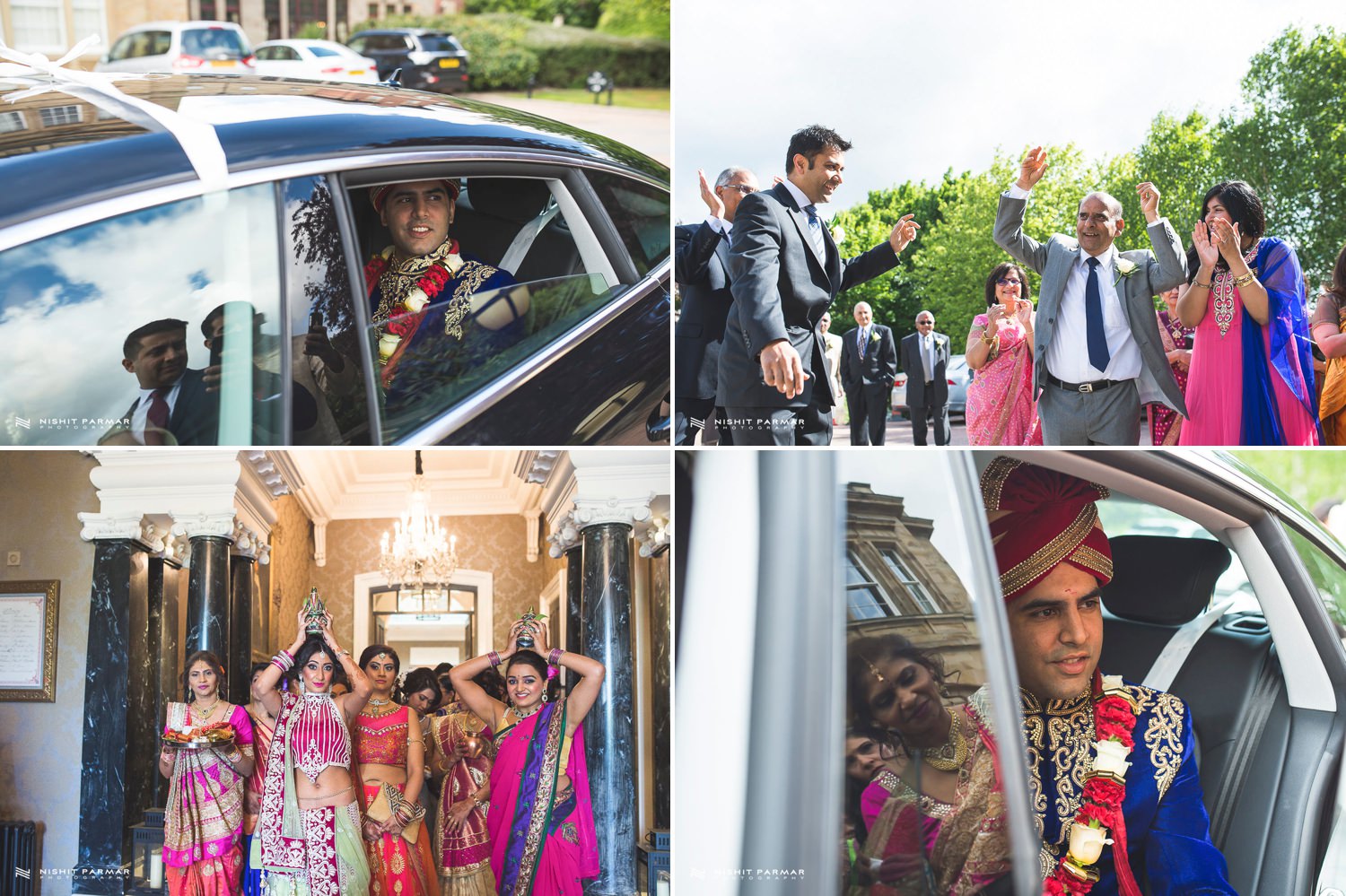 Oulton Hall Leeds Hindu Wedding Reception Asian Wedding Bride and Groom