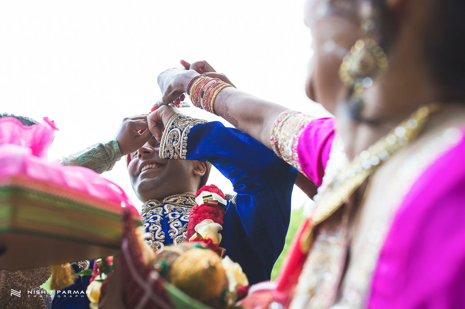 Oulton Hall Leeds Hindu Wedding Reception Asian Wedding Bride and Groom