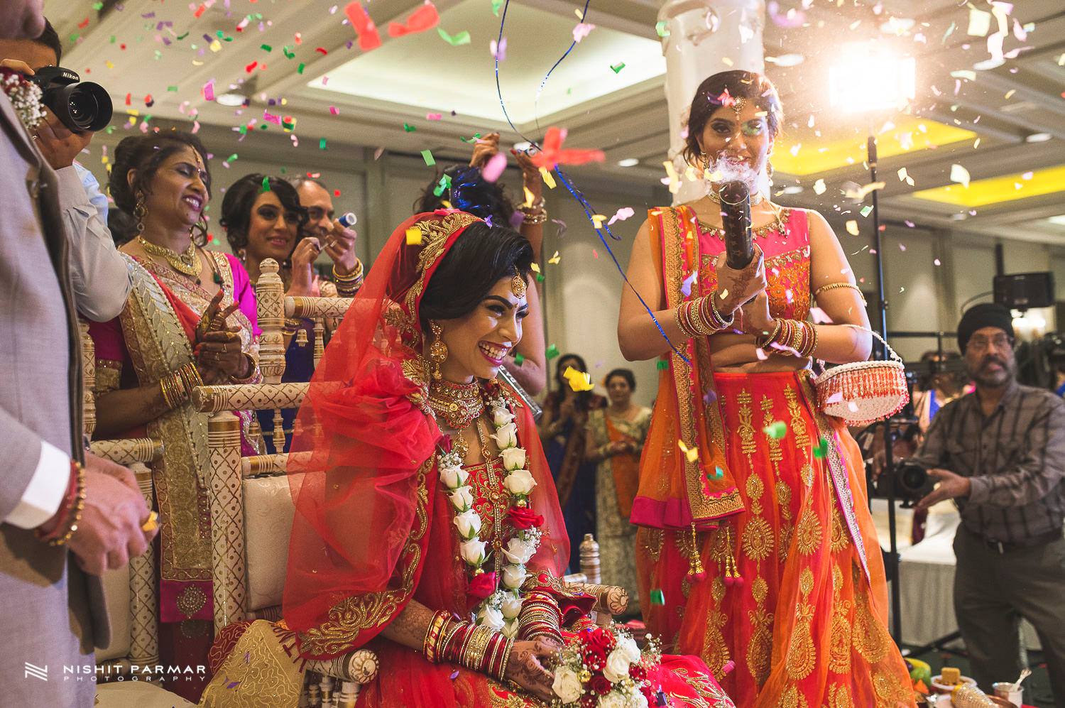 Oulton Hall Leeds Hindu Wedding Reception Asian Wedding Bride and Groom