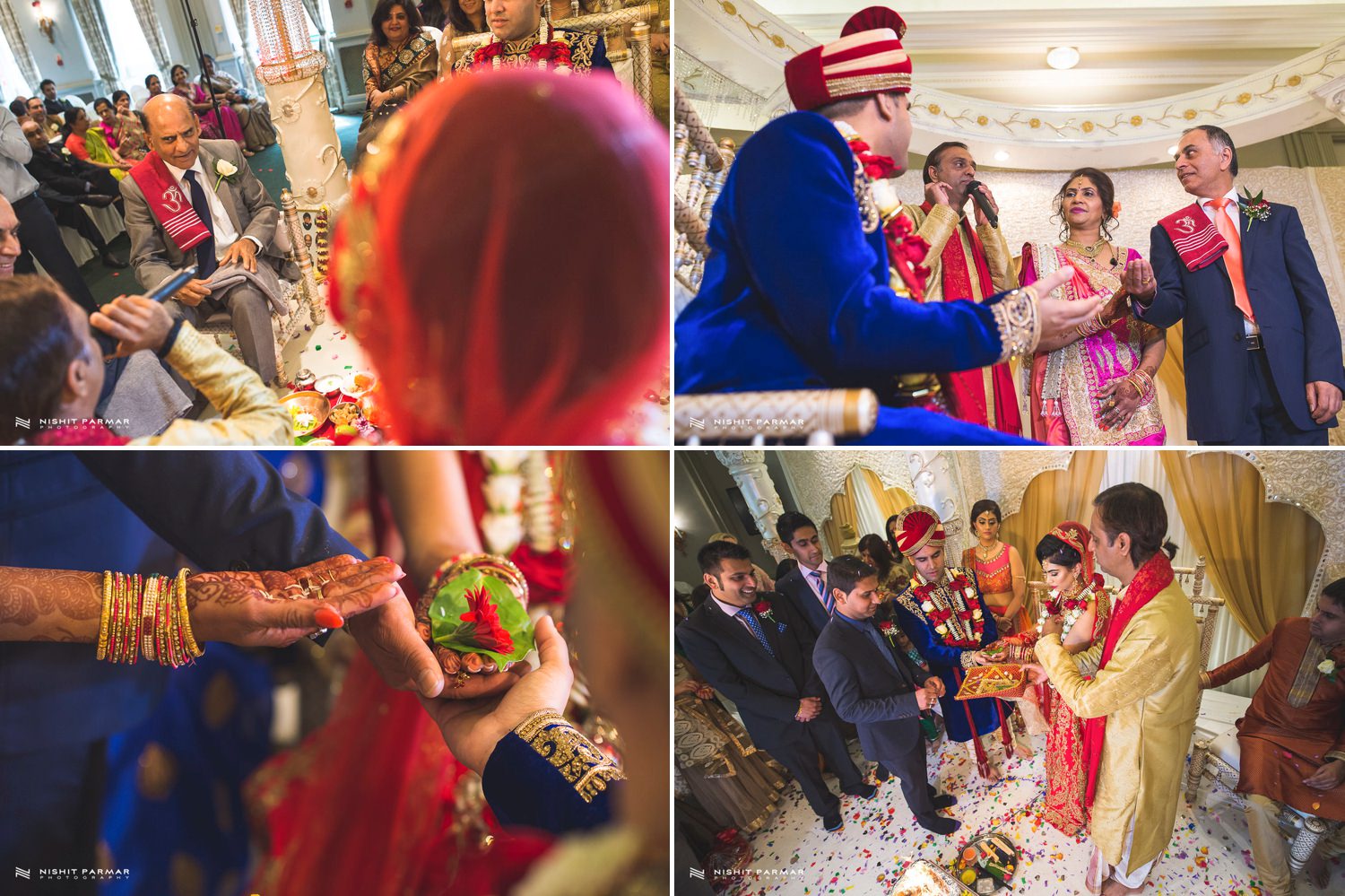 Oulton Hall Leeds Hindu Wedding Reception Asian Wedding Bride and Groom