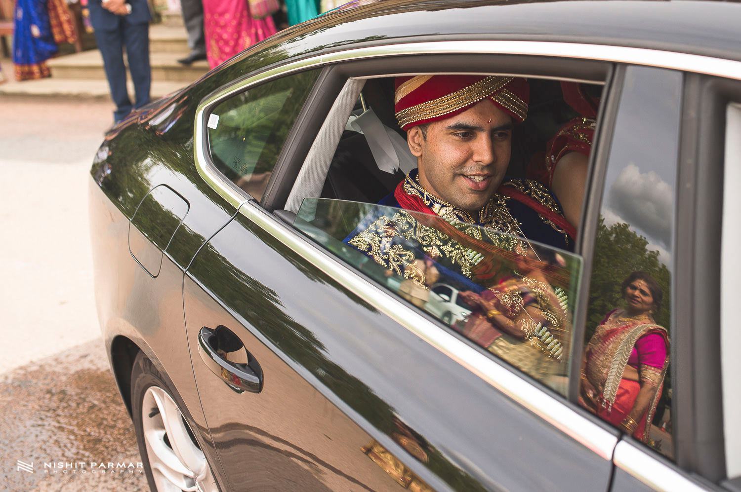 Oulton Hall Leeds Hindu Wedding Reception Asian Wedding Bride and Groom