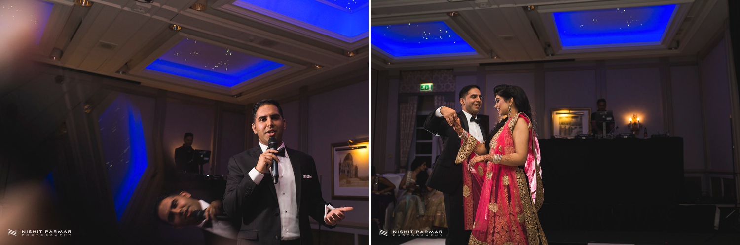 Oulton Hall Leeds Hindu Wedding Reception Asian Wedding Bride and Groom