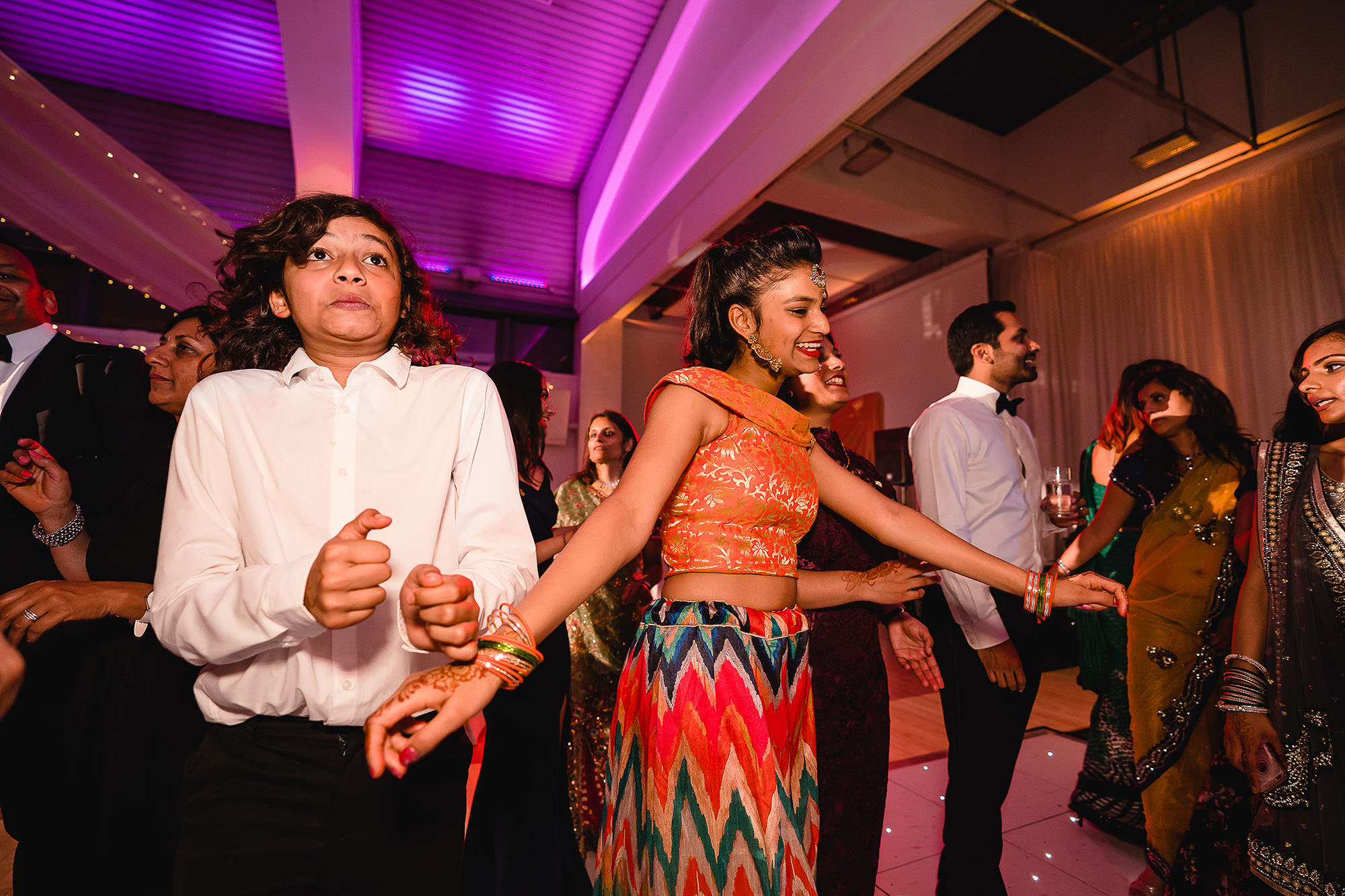 dancing wedding guests at KP Centre